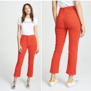 NWT AGOLDE Riley Corduroy High Rise Crop Jeans 29